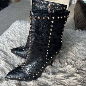 Akira Studded Heel Boots - Size 39